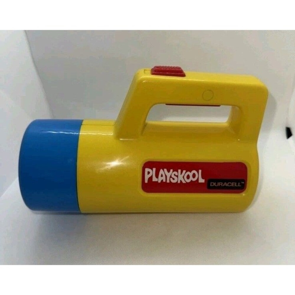 Vintage Playskool Yellow Color Change Red/Green 1980s Flashlight Working!